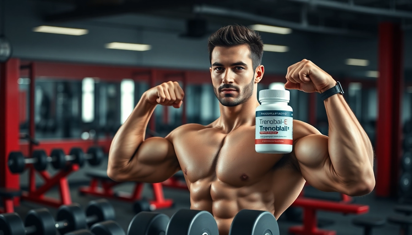 Trenobal-E Trenbolone Enathate unterstützt beim Muskelaufbau für Bodybuilder im Fitnessstudio.