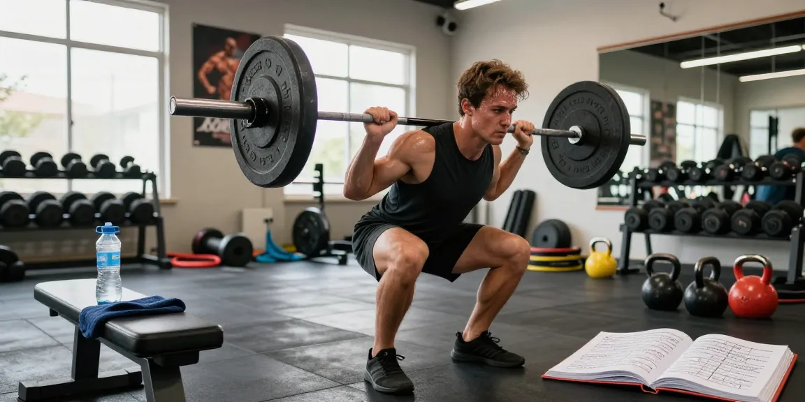 Anabolika Shop Deutschland mit einer dynamischen Trainingsszene, in der eine sportliche Person schwere Gewichte in einer hellen Fitnessstudio-Atmosphäre hebt und Hingabe sowie Fitness demonstriert.