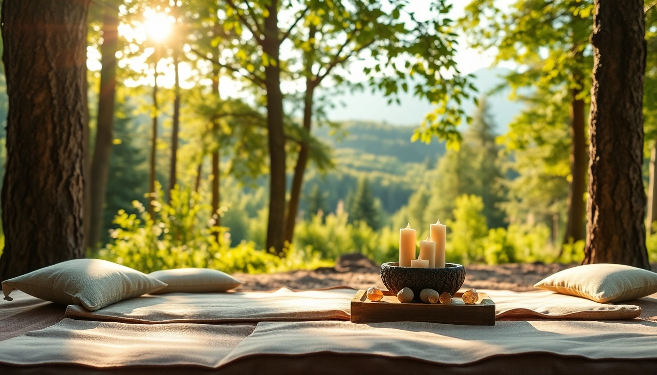 Retreat Urlaub mit den Engeln im Schwarzwald mit einem ruhigen Meditationsbereich in der Natur.