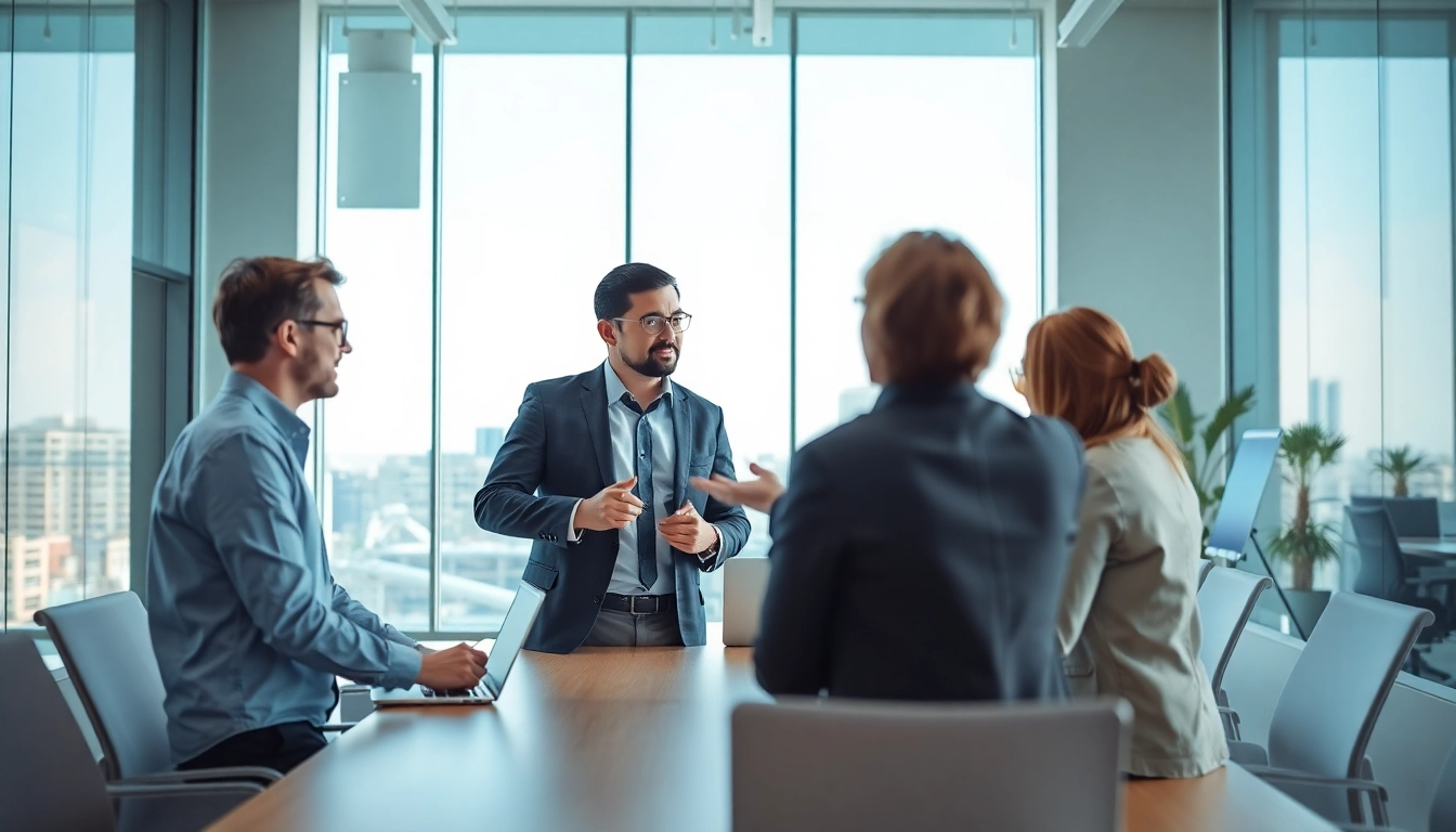 Headhunter Ingenieure in einem modernen Büro, interagieren und diskutieren über Karrieremöglichkeiten.